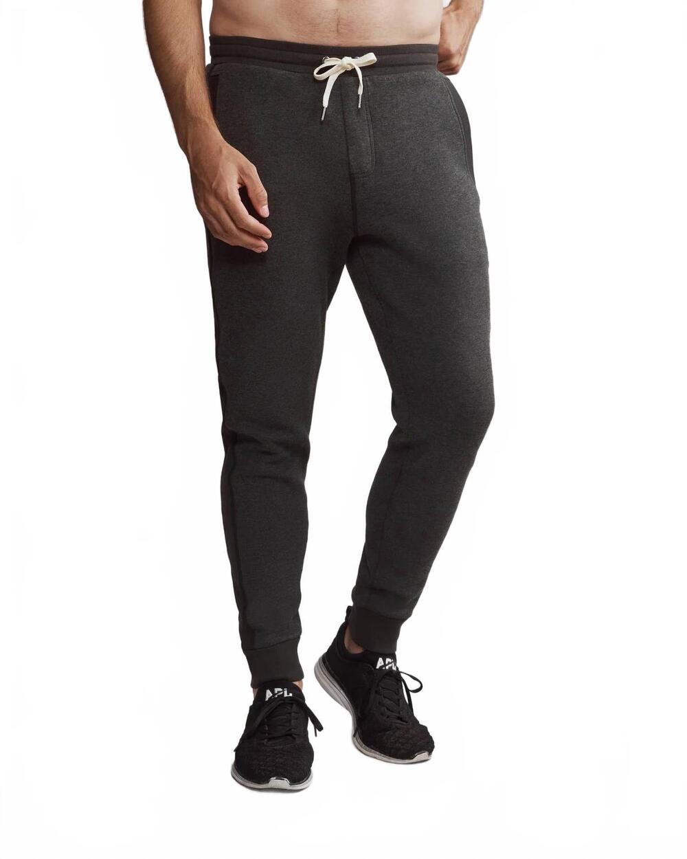NEW RHONE men's heritage midweight sweatpants in black heather